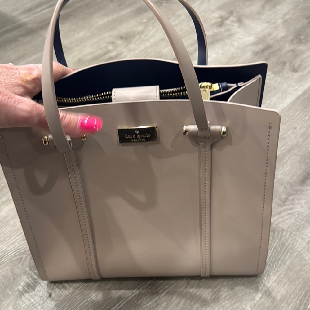 Kate Spade Cream Satchel with Classic Design
